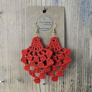 Handmade crochet earrings elegant earrings woven hoops accessories and jewelry